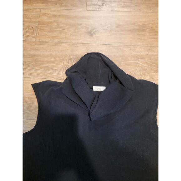 Bryn Walker Nolan Tunic Large Cowl Neck‎ Cotton Gauze Top Black - Picture 5 of 14